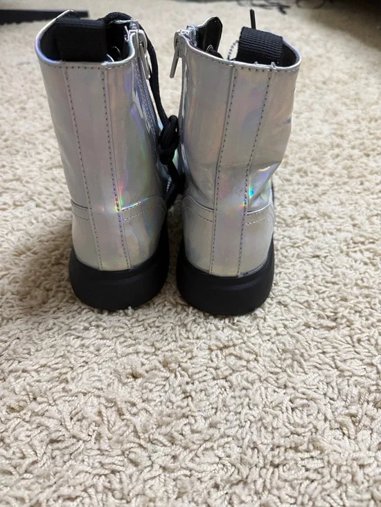 Dolce Vita Kids Holographic Combat Boots - Black Laces - Picture 6 of 6